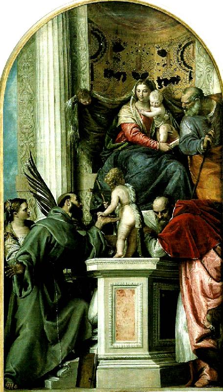 Paolo  Veronese holy family with ss Sweden oil painting art